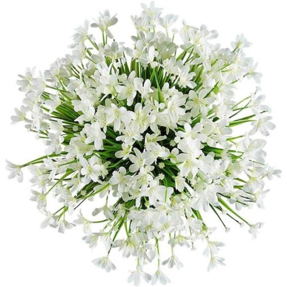 8Bundles Artificial Daffodils Flowers,FakeArtificial Greenery UVResistant(White) - Picture 4 of 9